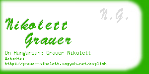 nikolett grauer business card